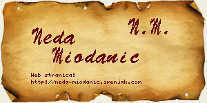 Neda Miodanić vizit kartica